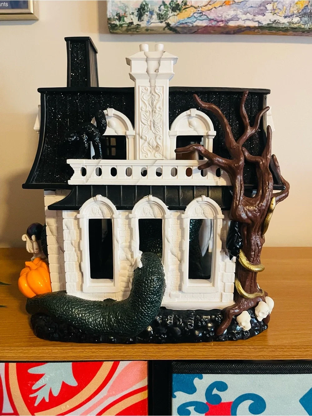 BBW 2024 Black and White Haunted Manor Holiday Luminary